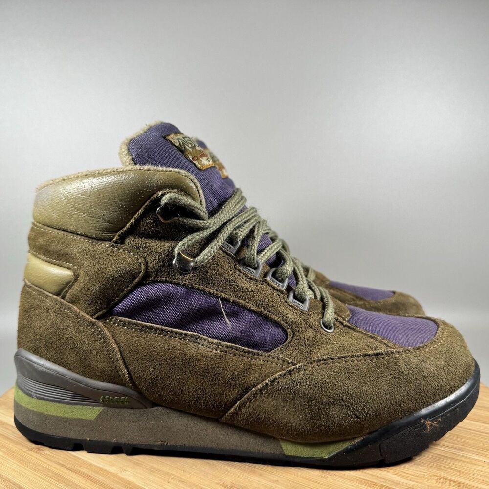Asolo Asoflex Hiking Boots Womens 7.5 Green Suede Lace Up Shoes Outdoors